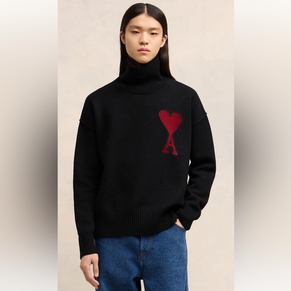 Ami De Coeur - black turtleneck jumper - Picture 1 of 4